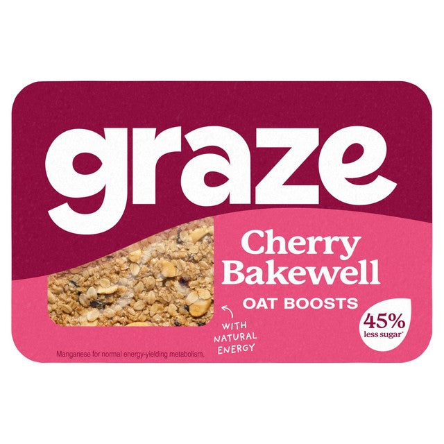 Graze Cherry Bakewell flapjack 50g, UK version