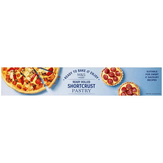 M&S ready rolled shortcrust pastry 320g, imported from the UK