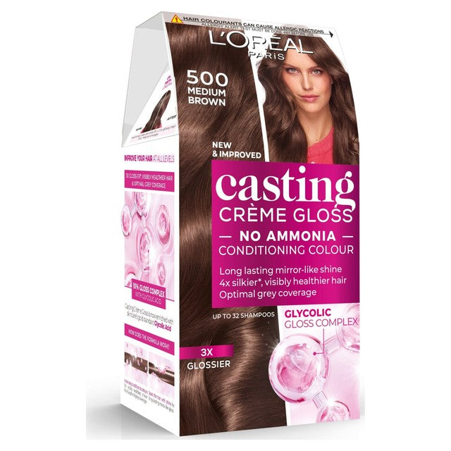 L'Oréal Paris hair colour Medium Brown 500, UK version