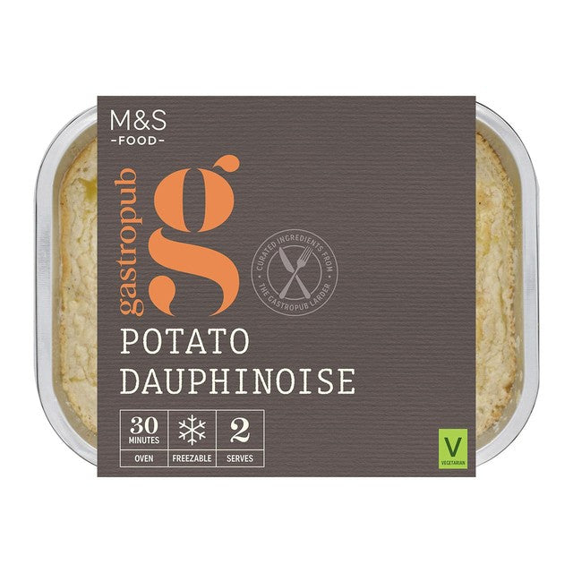 M&S potato dauphinoise side dish 450g, imported from the UK