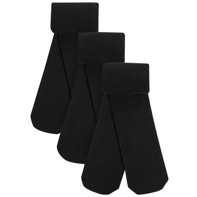 M&S Girls Body Sensor School Tights 6-7 Years Black