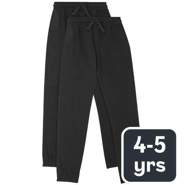 M&S black regular fit joggers for ages 4-5 years, imported from the UK