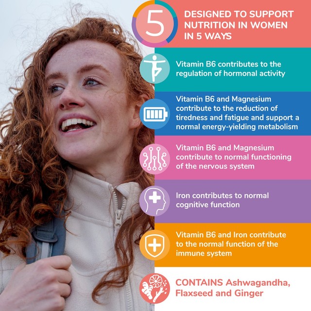 Health & Her premenstrual support capsules 60 count, UK version