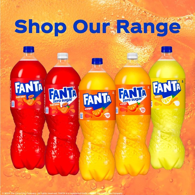 Fanta Lemon sparkling fruit drink 2L - British product