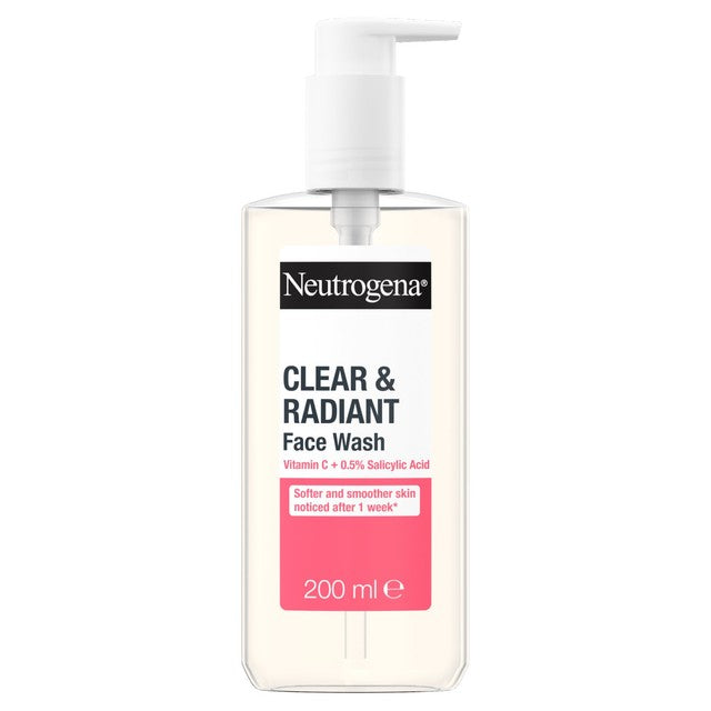 Neutrogena Clear & Radiant Face Wash 200ml, imported from the UK