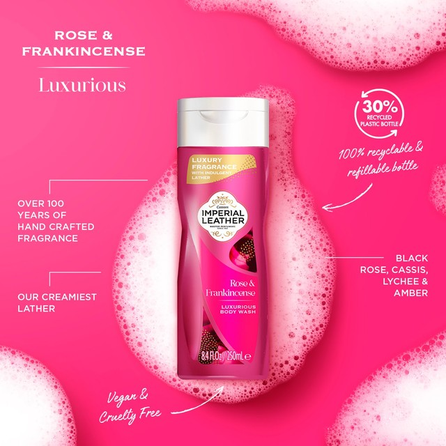 Imperial Leather rose and frankincense shower gel 250ml, UK version