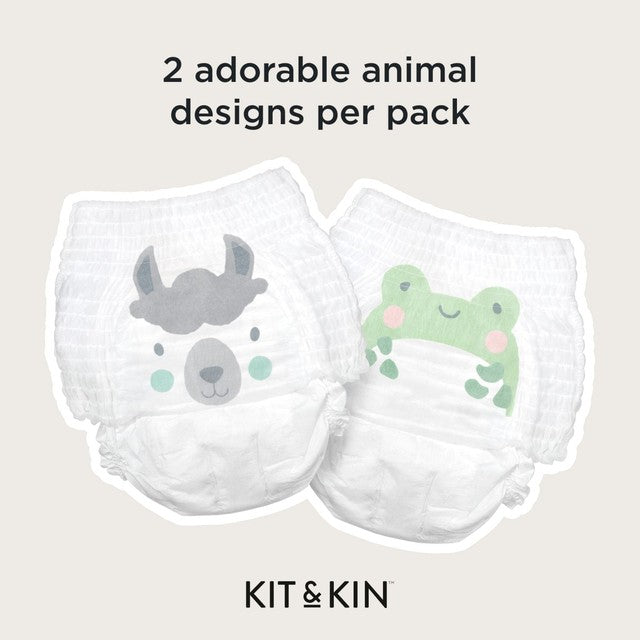 Kit & Kin Hypoallergenic Nappy Pants Size 8 Frog Print, UK version