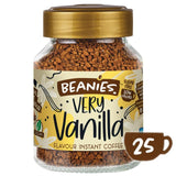 Beanies Very Vanilla flavour instant coffee 50g - British product
