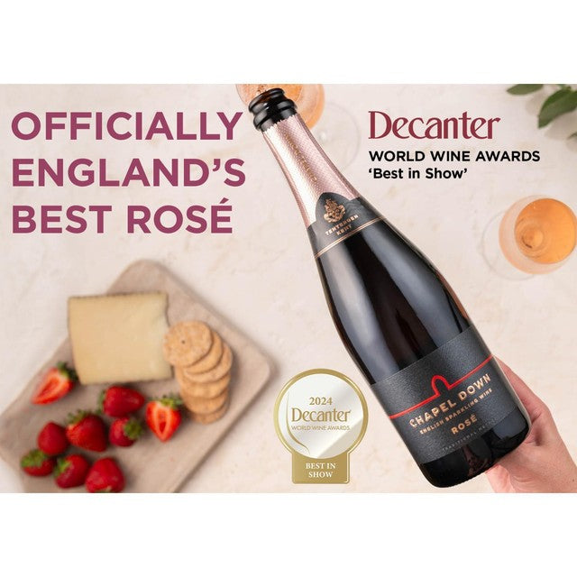 Chapel Down English Rose NV sparkling wine 75cl - British product