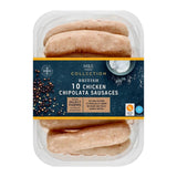 M&S chicken chipolata sausages 340g, imported from the UK