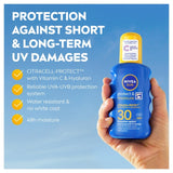 Nivea Sun Protect Moisture Sun Lotion Spray 200ml, imported from the UK