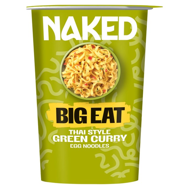 Naked Thai Green Curry pot noodle 104g, imported from the UK