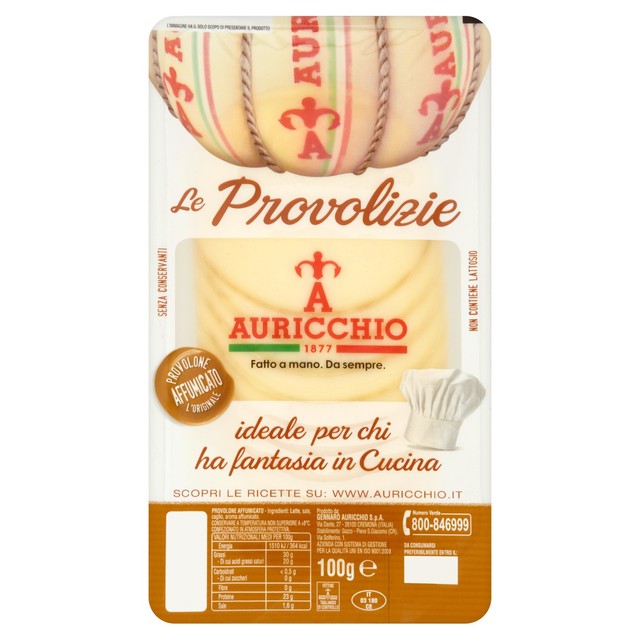Auricchio smoked provolone thin cheese slices 100g - British product