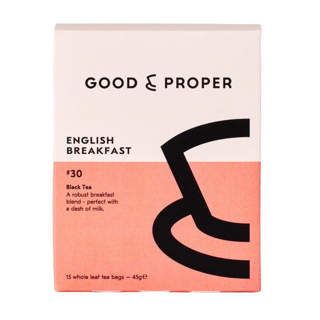 Good & Proper Tea English Breakfast tea bags 45g, UK version
