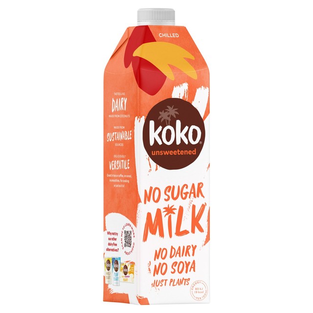 Koko dairy-free unsweetened coconut drink 1L, UK version