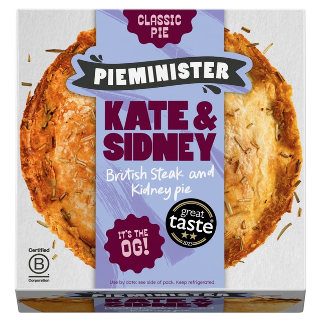 Pieminister Kate & Sidney Beef & Kidney Pie 255g, imported from the UK