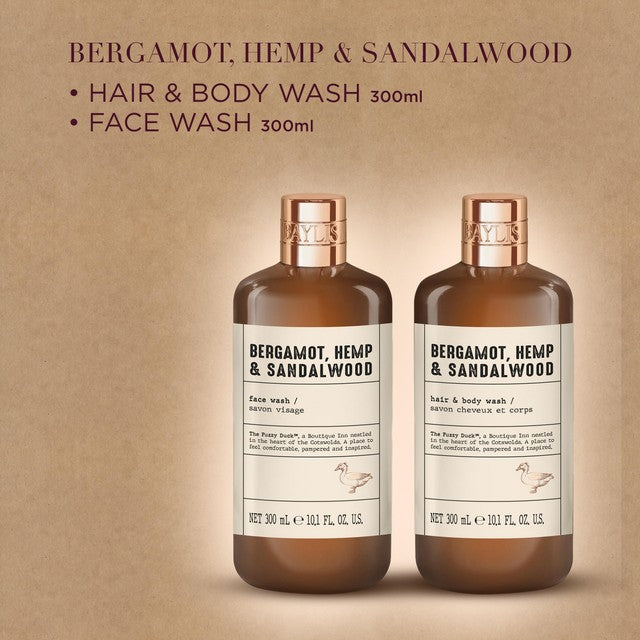 Baylis & Harding men's grooming gift set Bergamot Hemp Sandalwood 2 x 300ml - British product
