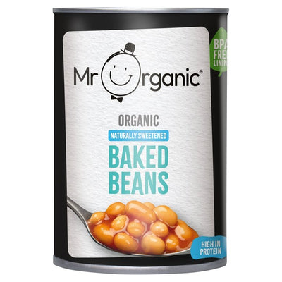 Mr Organic Baked Beans med lite sukker 400g