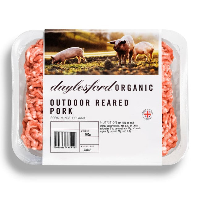 DAYLESFORD ORGANIC outdoor reared pork mince 400g - British product