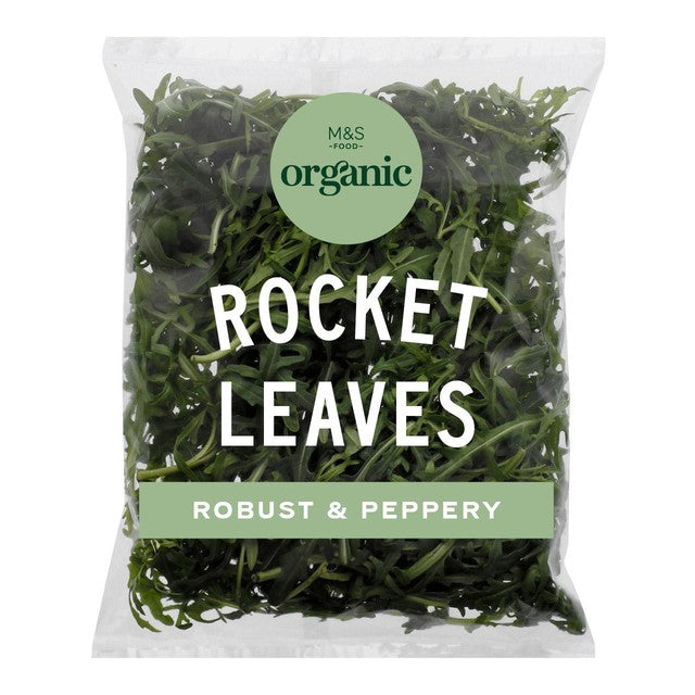M&S organic rocket salad leaves 80g, imported from the UK