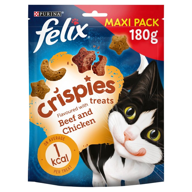 Felix Crispies chicken and beef cat treats 180g - British product
