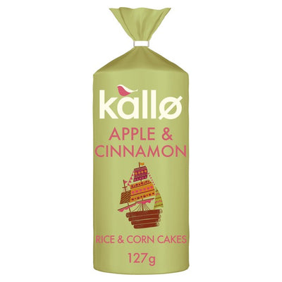 Kallo eple & kanel ris og mais kaker 127g