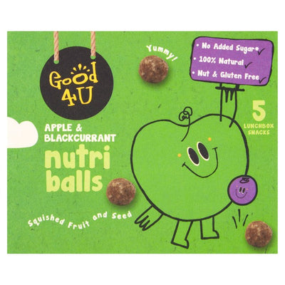 Good4U Nutri Balls Apple and Blackcurrant Kids Fruit Snack 5 x 20g Multipack