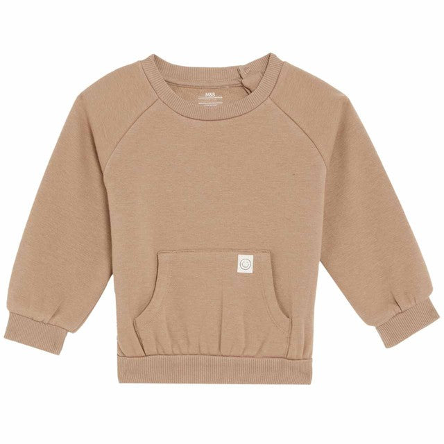 M&S Tommy Sweat brown baby sweatshirt 3-6 months (British brand)