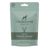 The Innocent Hound venison sausages with chopped apple dog treats (British brand)