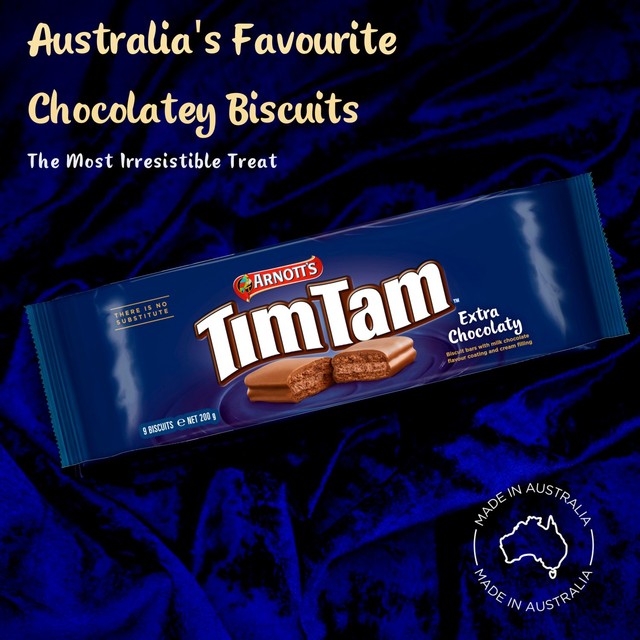 Tim Tam Extra Chocolatey biscuits 200g (British brand)