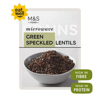 M&S Green Speckled Lentils Ready to Eat Lentils 250g