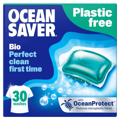 OceanSaver Plastic Free Bio Washing Capsules Eco-Friendly Laundry Capsules 30 Pack