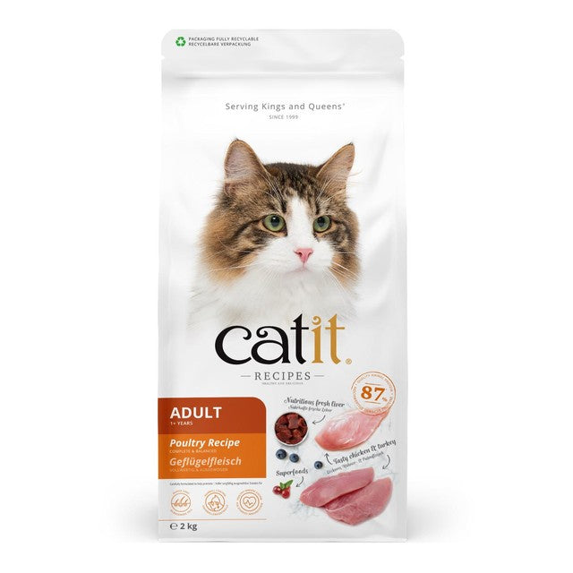 Catit poultry dry cat food 2kg - British product