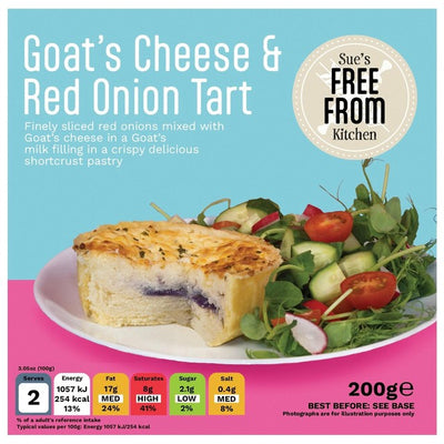 The Gluten Free Kitchen Goats Cheese & Red Onion Tart Frozen Pastry 200g