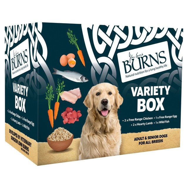 Burns wet dog food variety box 6 x 395g - British product
