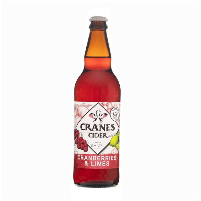 Cranes cranberry and lime cider 500ml - British product