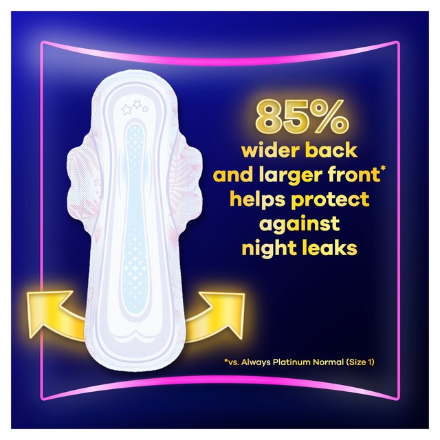Always Platinum Sanitary Towels Secure Night Extra Size 5 - British product