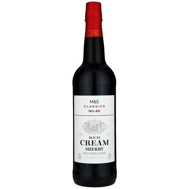 M&S Rich Cream Sherry 75cl, imported from the UK