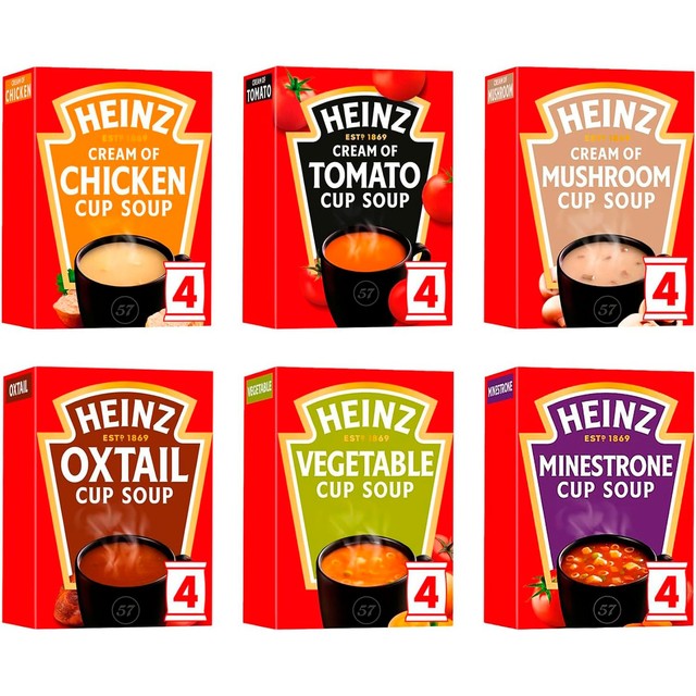 Heinz cream of tomato cup soup 4 x 22g, UK version