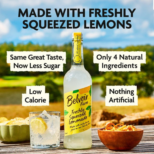 Belvoir sparkling freshly squeezed lemonade 750ml, UK version