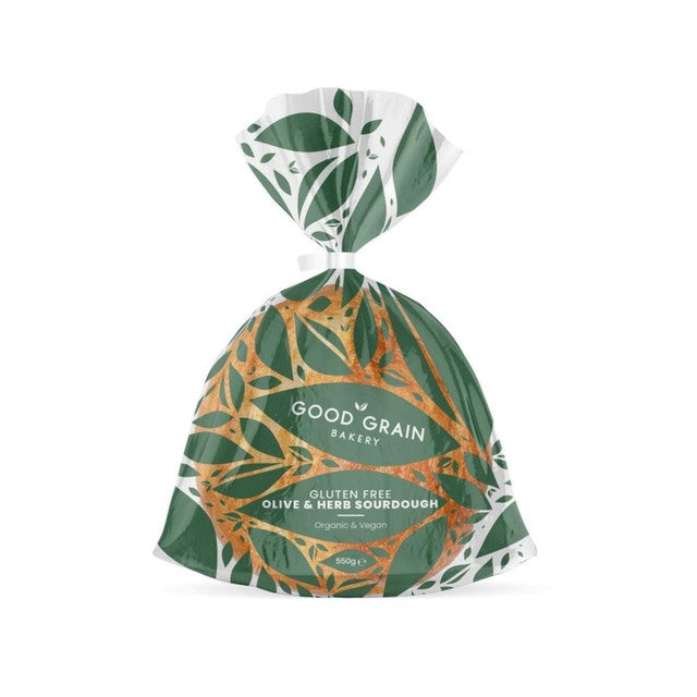 Good Grain gluten free olive and herb bread 550g, UK version