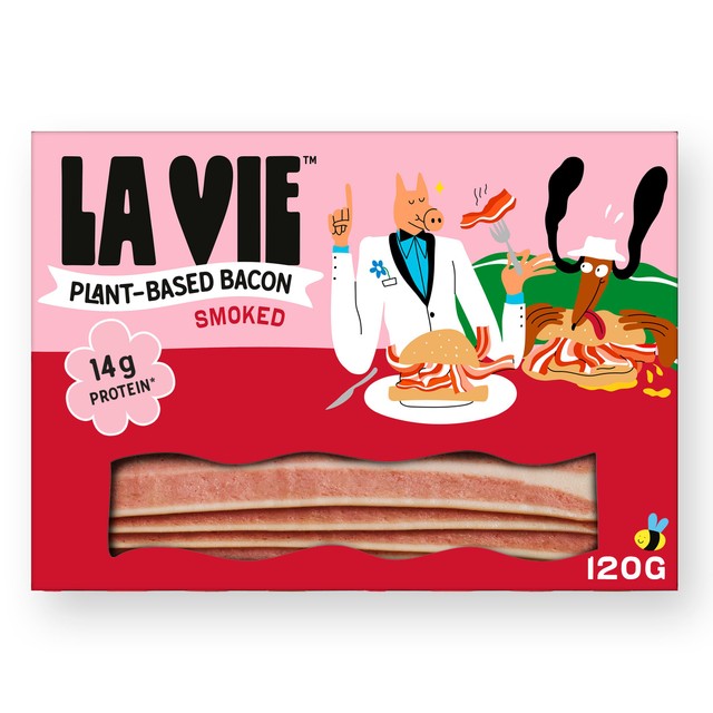 LA VIE Plant-based Smoked Bacon Rashers Vegan 120g, UK version