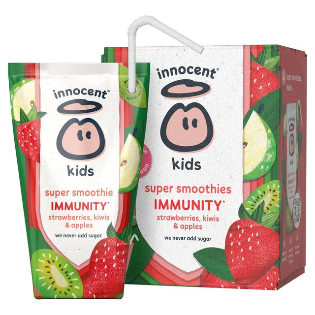 Innocent Kids Smoothies Strawberries, Kiwis & Apples 4 x 150ml, UK version