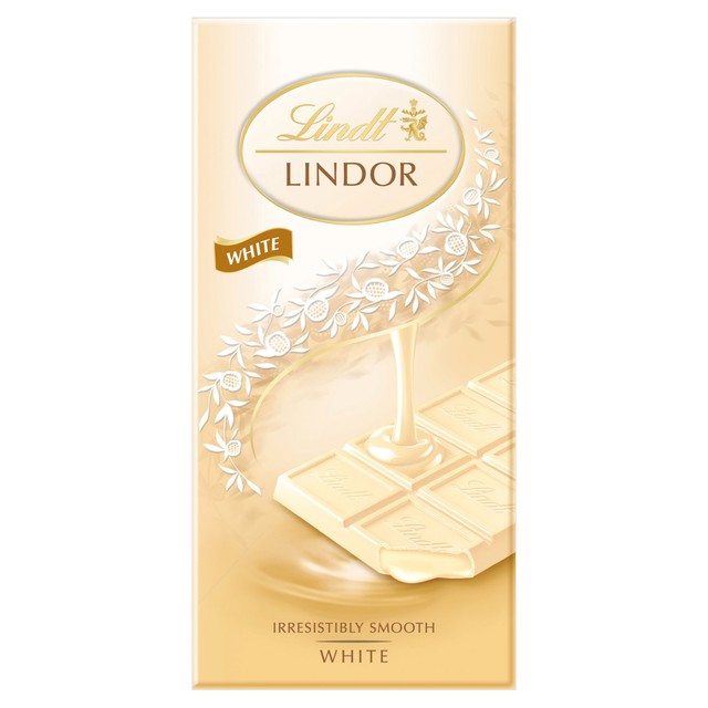 Lindt Lindor White Chocolate Bar 100g, UK version