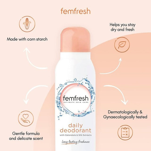 Femfresh Daily Intimate Deodorant Spray 125ml - British product