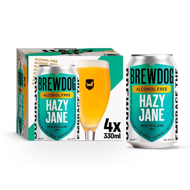 BrewDog Hazy alcohol free NEIPA beer 4 x 330ml - British product