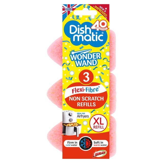 Dishmatic Wonder Wand scourer refills 3 pack - British product