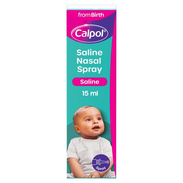 Calpol saline nasal spray for babies from birth 15ml - British product