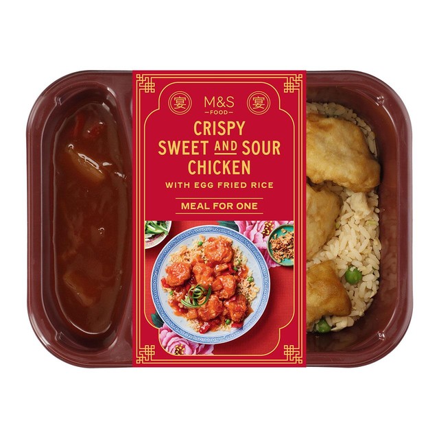 M&S Battered Sweet & Sour Chicken meal 400g, imported from the UK