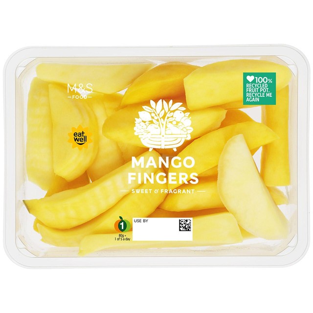 M&S Mango Fingers fruit pot 450g, imported from the UK